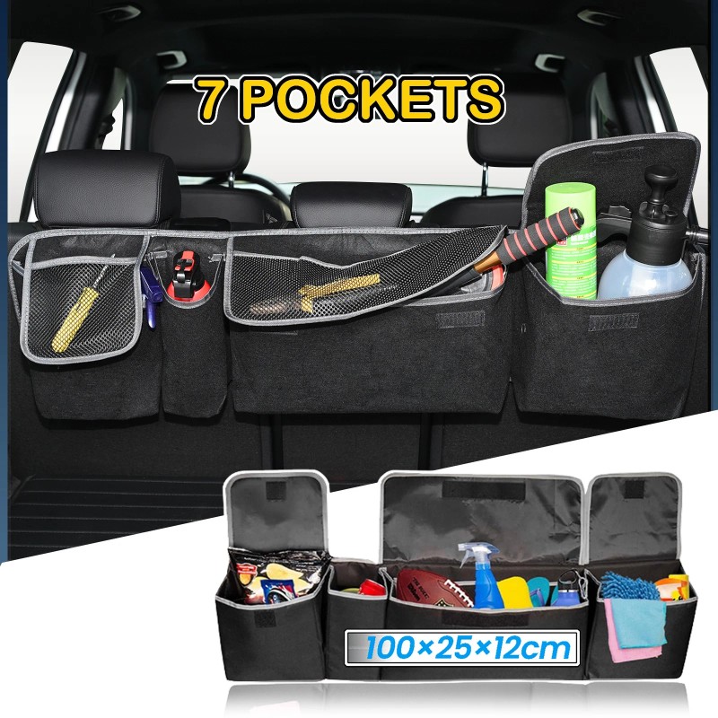 AUTOXBERT Car Trunk Back Seat Cargo Holder Hanging Organizer 7