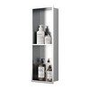Neodrain Shower Niche Double Shelf Stainless Steel No Tile Needed