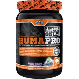 ALR Industries ALR Industries Humapro | Amino Acids Protein Matrix for Humans | 99% Utilization for Lean Muscle | Vegan, Gluten Free | 334g / 45 Servings (Sour Grape)