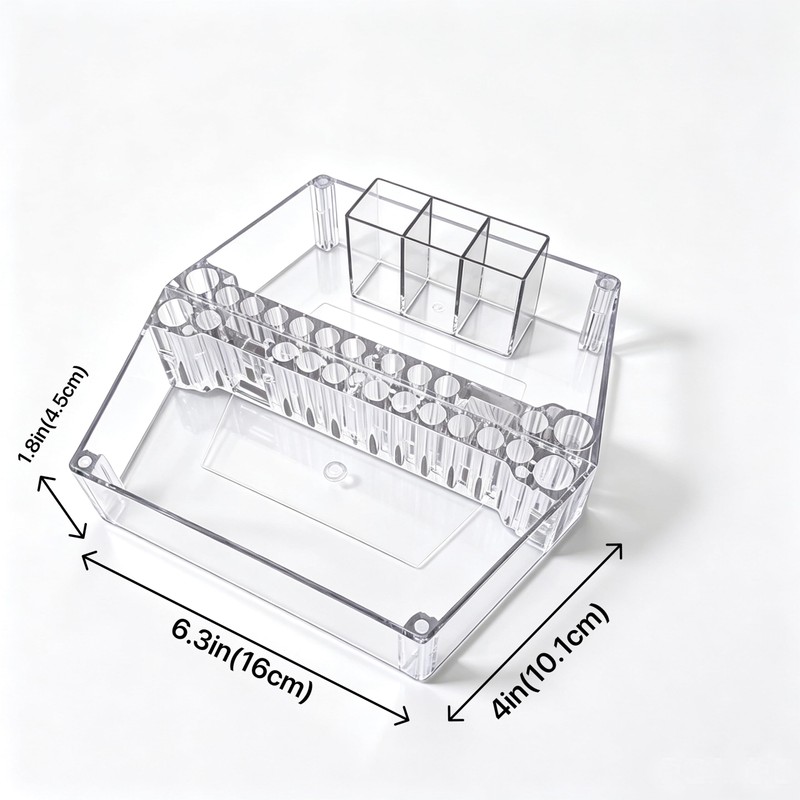 Makeup Tray Organizer Box Crystal Clear Acrylic
