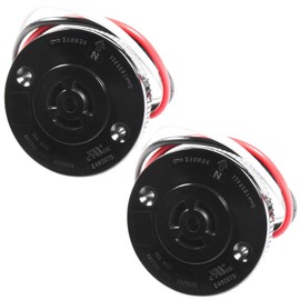 HQRP 2-Pack Photocell Sensor 3 pins Receptacle Light Switch Socket Dusk to Dawn Outdoor Plug Base Twist Lock for Led Flood Light, Outdoor Light, Garden Light, Street Light etc.