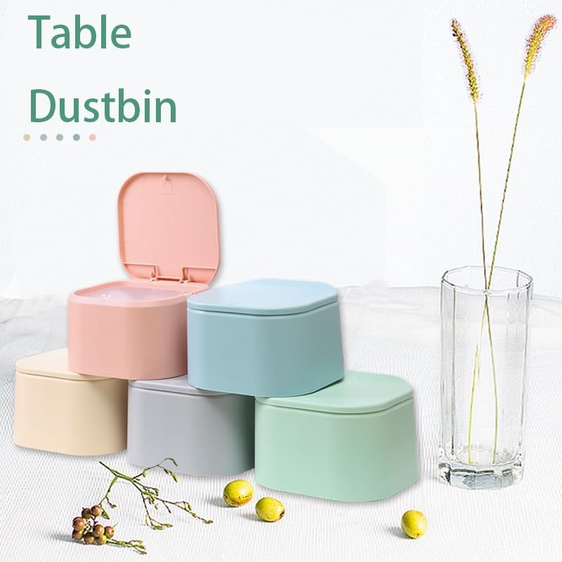Desktop press type pop-up lid Scandinavian small rubbish bin small