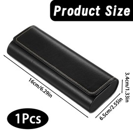 WORUIB Glasses Case, Slim Glasses Case, 1 Pcs Leather Glasses Case, Small Glasses Case Pressure Resistant Glasses Case, Can Hold Sunglasses, Sunglasses, Myopia, Suitable for Both Genders