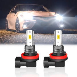 For Toyota Camry (2007-2014) LED Fog Light Bulbs,H8/H11 LED Fog Light Bulbs,6000K Cool White Super Bright, 3030 12 SMD Chips, Fog Light DRL Replacement Bulbs,Pack of 2