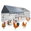 Large Chicken Coop, 86"×40"×40" Metal Chicken Run for Yard with