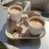 Porta Vasos De Cafe Biodegradable 4 Cavidades -75 Piezas-
