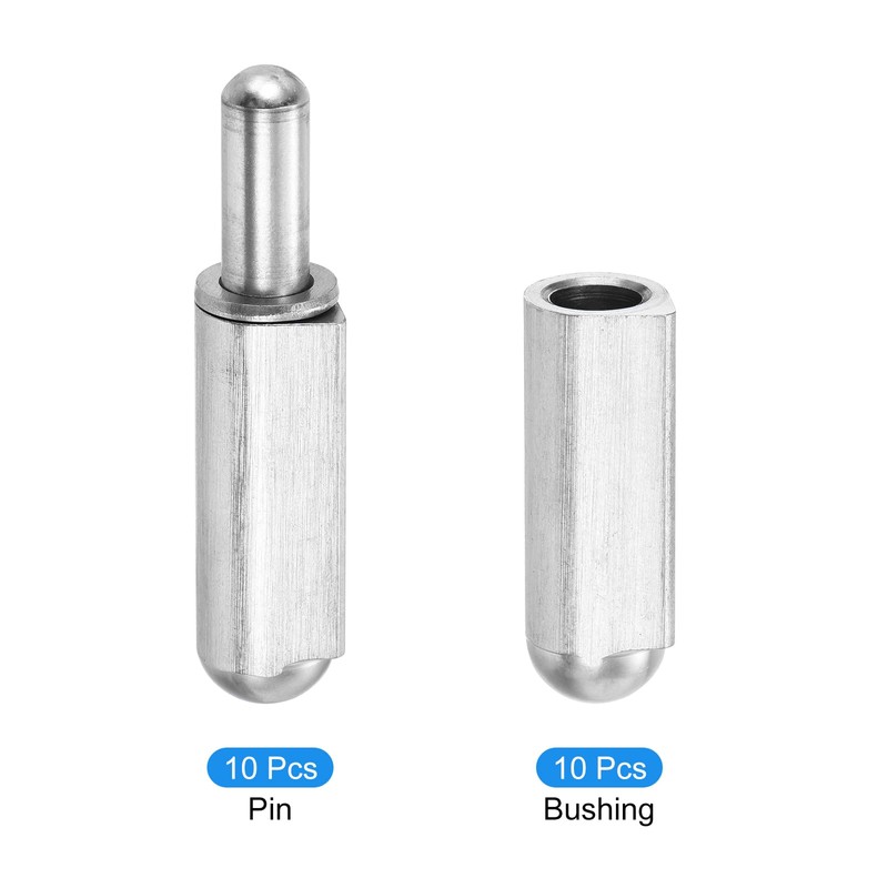 uxcell Weld Barrel Hinges,10 Pack 3" Long 5/8" Diameter -