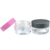 Beauticom 600 Pieces 20G/20ML Round Clear Jars with Mixed Color