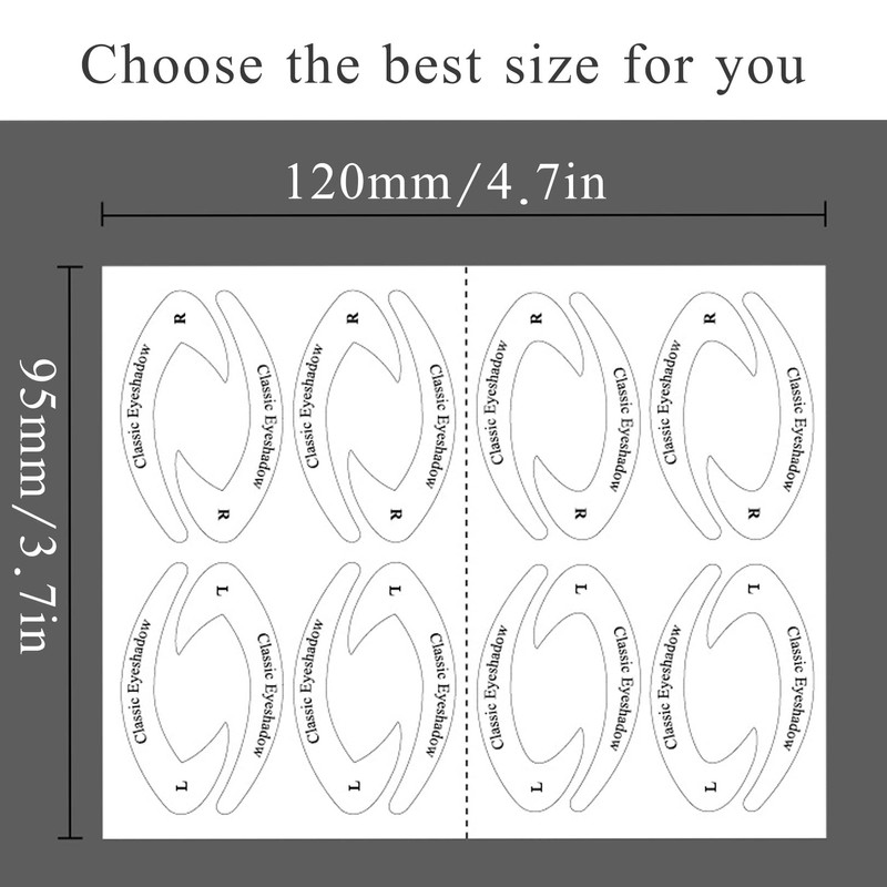 64 Pcs Cat Eyeliner Eyeshadow Stencil Stickers,Eyeliner Stencils Stickers,Eyeliner Stencil