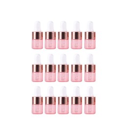 15 Pcs Pink Glass Dropper Bottle Essential Oil Dropper Bottles Mini Glass Vials Cosmetic Liquid Container Perfume Aromatherapy Sample Bottles With Glass Eye Dropper (1ml(1/4 Dram))