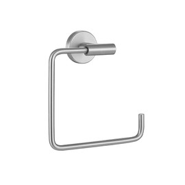 JQK Towel Ring, Stainless Steel Square Ring Towel Holder for Bathroom, 6 Inch Brushed Finished Wall Mount, TR140-BN