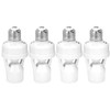 QWORK Motion Sensor Light Socket Adapter - 4 Pack E26/E27