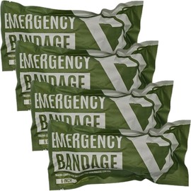 CareTac 6" Israeli-Style Emergency Trauma Compression Bandage – Elastic Pressure Wound Dressing, Sterile & Vacuum-Sealed for Bleed Control, Combat, Tactical First Aid Kit, Medical IFAK, & Military 4pk