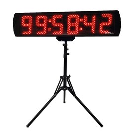 Ganxin 5 Inch LED Race Clock with Tripod for Running Events,Race Timing Clock,Gym Timer Clock on Stand, Marathon Countdown Clock, Count Up,Stopwatch,Remote Control&APP Control,Brightness Adjustable