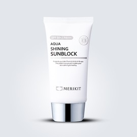 Merry Kit Aqua Shining Sun Block 60ml + 7 Merry Kit Pack Sample Set + 5 Mask Packs / 메리키트 아쿠아 샤이닝 선블럭 60ml+메리키트팩7장 샘플세트+마스크팩5장