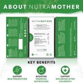 NUTRAMOTHER - Breastfeeding Tea | Lactation Tea | Nursing Tea - New Mum Essentials - Includes Fenugreek, Fennel and Raspberry Leaf - 120 Enveloped Tea Bags - by Nutra Tea - Herbal Tea - (6 Pack)
