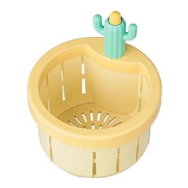 Kitchen Sink Strainer, 2024 Cute Cactus Kitchen Sink Drain Strainer, Cactus Sink Strainer, Kitchen Sink, Press Automatic Dumping Basket, Sink Strainer for Kitchen Sink (Yellow)