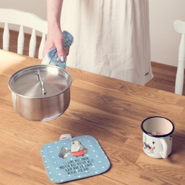 Mr. & Mrs. Panda Set of 2 Pot Holders Penguin with Child - Gift, Oven Gloves, Birthday, Pot Glove, Grandpa, Pot Gloves, Penguins, Mum,