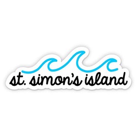 Squiddy St. Simons Island - Vinyl Sticker Decal for Phone, Laptop, Water Bottle (2.5" Wide)