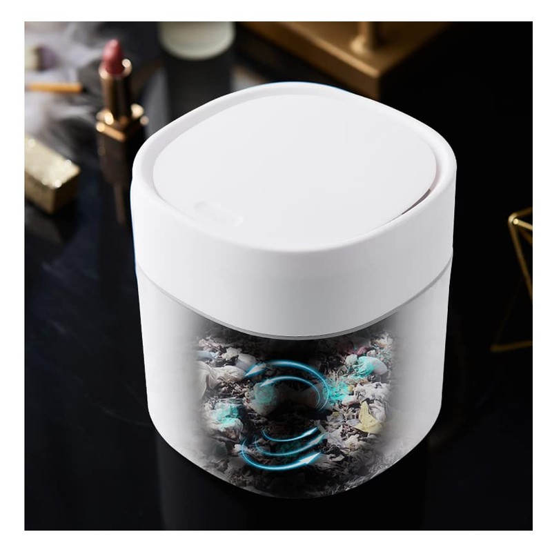 ETRAVEL Small bin office desk bin with lid for countertop,