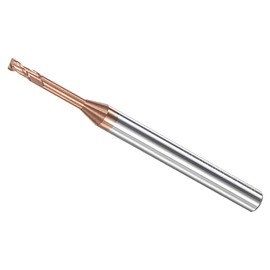 CoCud Square Nose End Mill, 2mm x 14mm Cutting, Long Reach Titanium (Nano-Scale) Coated Carbide 2 Flutes CNC Router Bits - (Applications: for Stainless Steel Cast Iron Metal)