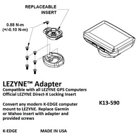 K-Edge Lezyne アダプター ブラック ワンサイズ 3510-545