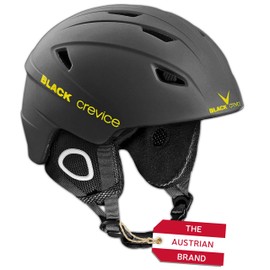 Black Crevice Kitzbühel Ski Helmet, 9, 5 Sizes, BCR143764 (Black/Yellow, XL)
