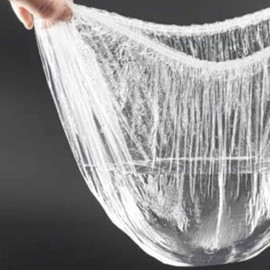 Shower Cap Disposable, 50 PCS Bath Caps Large Thick Clear Waterproof Plastic Elastic Hair Bath Caps for Women Kids Girls, Travel Spa, Hotel and Hair Solon, Home Use