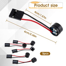 5 PCS PC Motherboard Speaker Mini Computer Case Speakers Pc Internal Mini Plug Buzzer Motherboard Buzzer Alarm