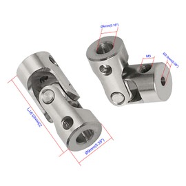Ohamtes 4Pcs shaft diameter 2.3mm to 3mm universal coupling Rotatable universal steering shaft U-joint coupler