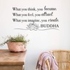 WallPops DWPQ3535 Become What You Think Quote Wall Decal, Black