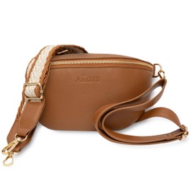 Leather RFID Anti Theft Sling Bag for Women, Pickpocket Proof Travel Crossbody Bag, RFID Blocking Crossbody Purse for Women