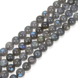1 Strand Adabele Natural Grade A Blue Flash Labradorite Healing Gemstone 4mm (0.16 inch) Small Round Loose Beads Gem Stone Spacer (89-94pcs) for Jewelry Making GY33-4