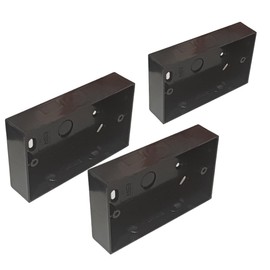 Black Electrical Surface Pattress Box (2 GANG 3 PACK)