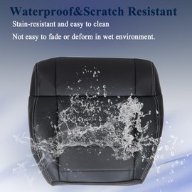 NLQR Passenger Side Bottom Replacement Seat Cover Black ALX9 Microfiber Leather Compatible with Jeep Wrangler Unlimited Sahara, Rubicon, Altitude, Sport, X-Sport, X-S, Islander, Mountain 2008-2012