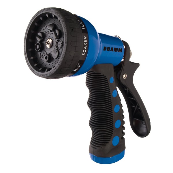 Dramm 12705 9-Pattern Revolver Spray Nozzle, Blue