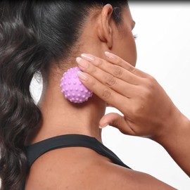 NGT new guide steps Fascia Ball, TPR Massage Ball Suitable for Relaxing Muscles, Restoring Fascia, and Improving Body Condition for All Parts of The Body. (Purple)