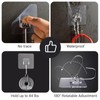 Large Adhesive Hooks, 48-Pack Hold 44lb(Max) Heavy Duty Sticky Hooks,