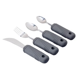 Sammons Preston Sure Grip Biegsame Besteck-Set Edelstahl-Gabel, Messer, Löffel, dicken Griff mit Good Grip, Essen Aid, Arthritis, Schwachen Grip & Behinderungen