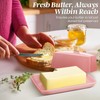 Ceramic Pink Butter Dish and Lid Cover - Butter Storage