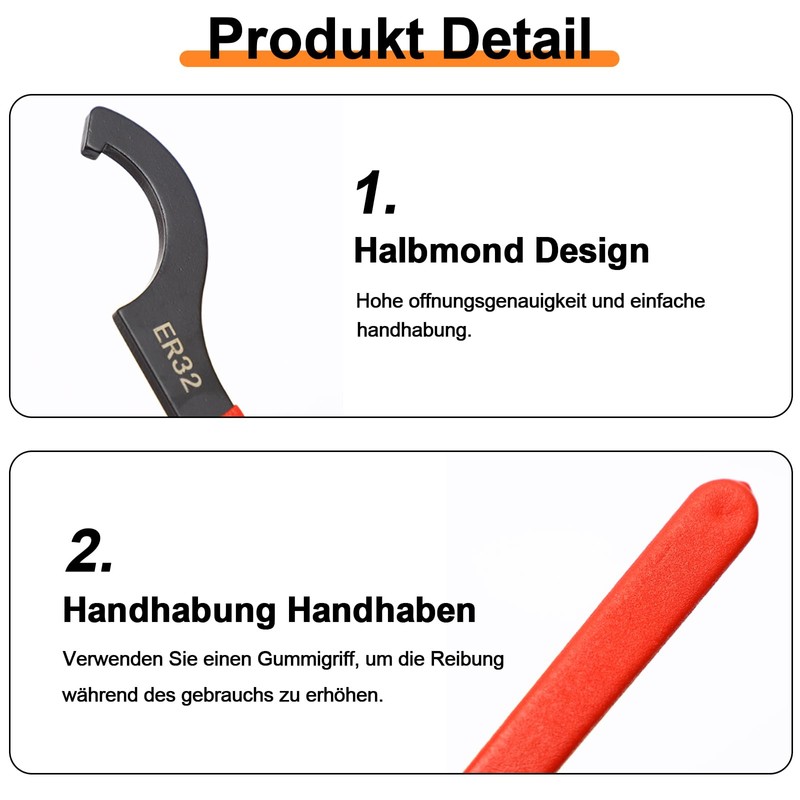 gvivej Thread Wrench, Pack of 4 Hook Key Tool, C