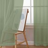 Chyhomenyc Sheer Sage Green Curtains 90 Inch Long 2 Panels