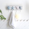 TideAndTales Beach Decor Seashell Wall Hooks Towel Rack for Bathroom,