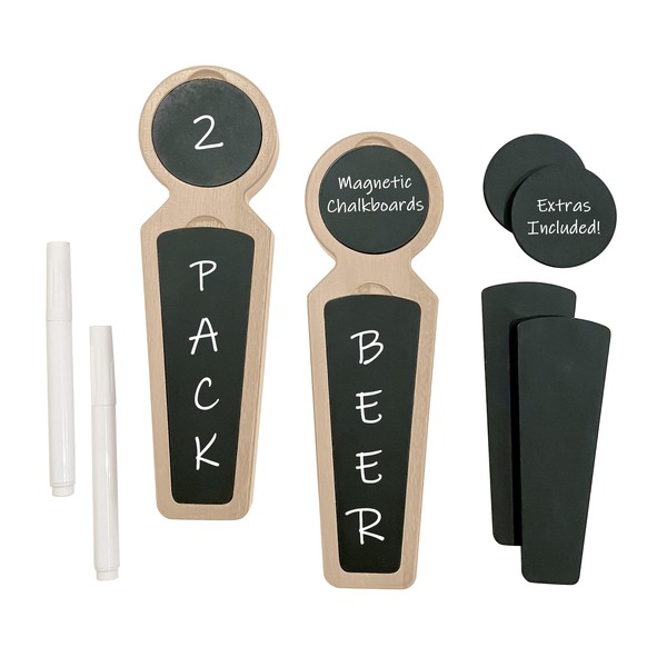 Beer Tap Handle Set of 2 - Magnetic Chalkboard Beer