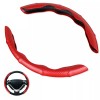 KEEPDSGN 15''Car Steering Wheel Cover Leather Non-Slip Carbon Fiber For