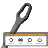 ZUZUAN 2pcs Black Universal Wrench,8-22mm Universal Torx Wrench,Double-ended Self-tightening Adjustable