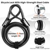 Febabilo Bike Locks Heavy Duty Anti Theft with 6ft Cable,18mm