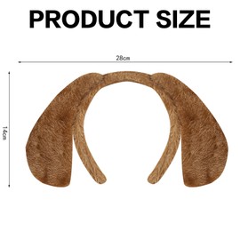 Dog Headband Dog Ears Puppy Ears Floppy Dog Ears Floppy Dog Headband Animal Headbands World Book Day Fancy Dress Costume Headbands For Kids Adults (Brown Floppy Dog Ears)