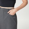 The Drop Women's Denis Woven Long Column Skirt, Heather Grey,