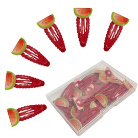 20 Pcs Watermelon Hair Clips - Fruit Theme Pattern Hair Pins, Cute Watermelon Hair Barrettes, Red Accessories for Sweet Bangs Clip, Women, and Kids (Watermelon)